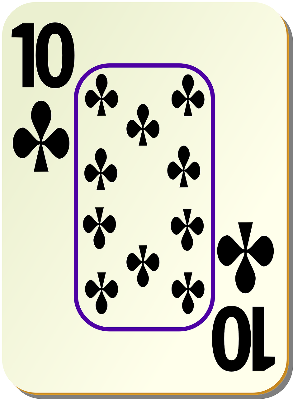 Ten of Clubs Card