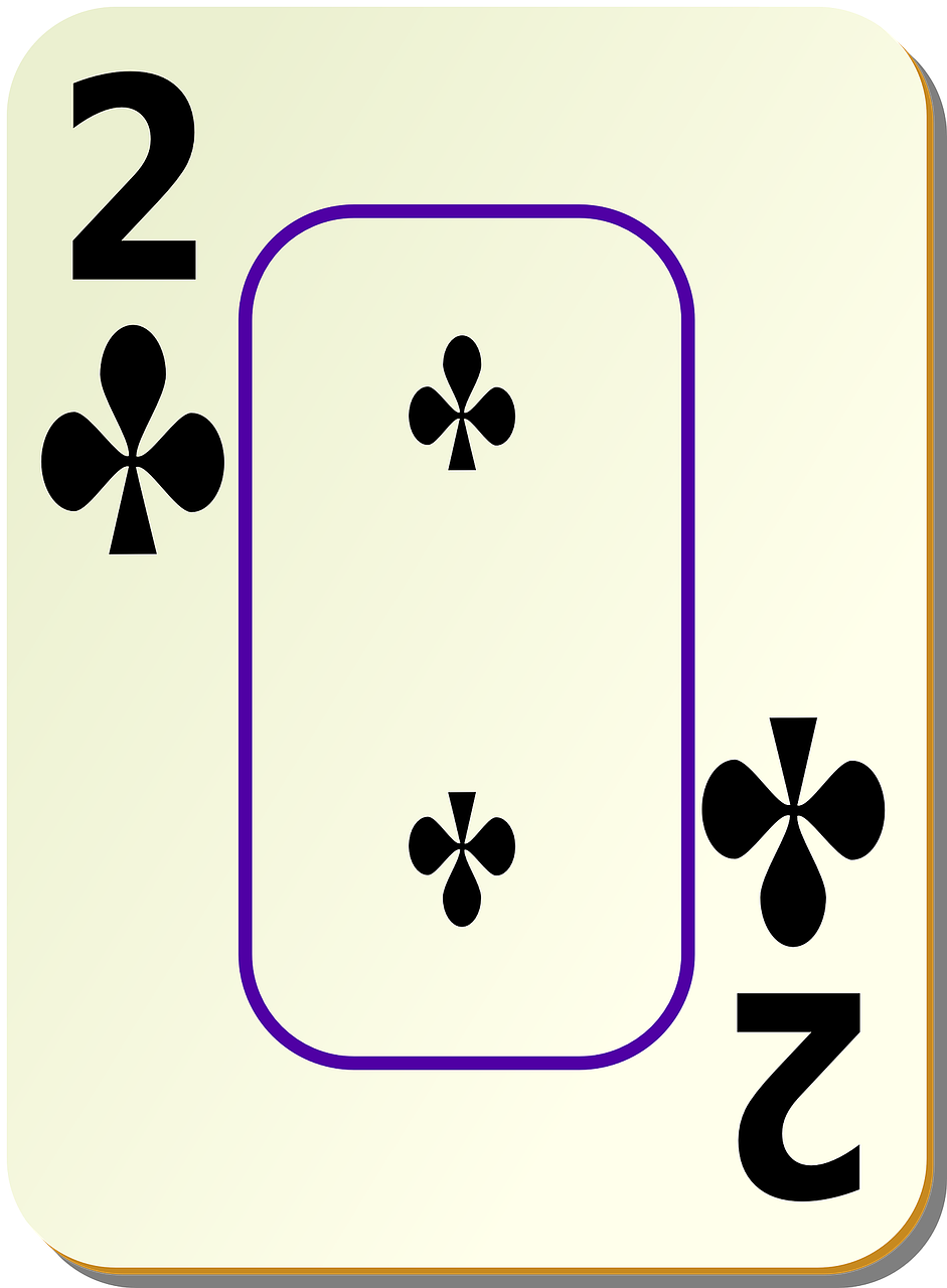 2 of Clubs Card Illustration
