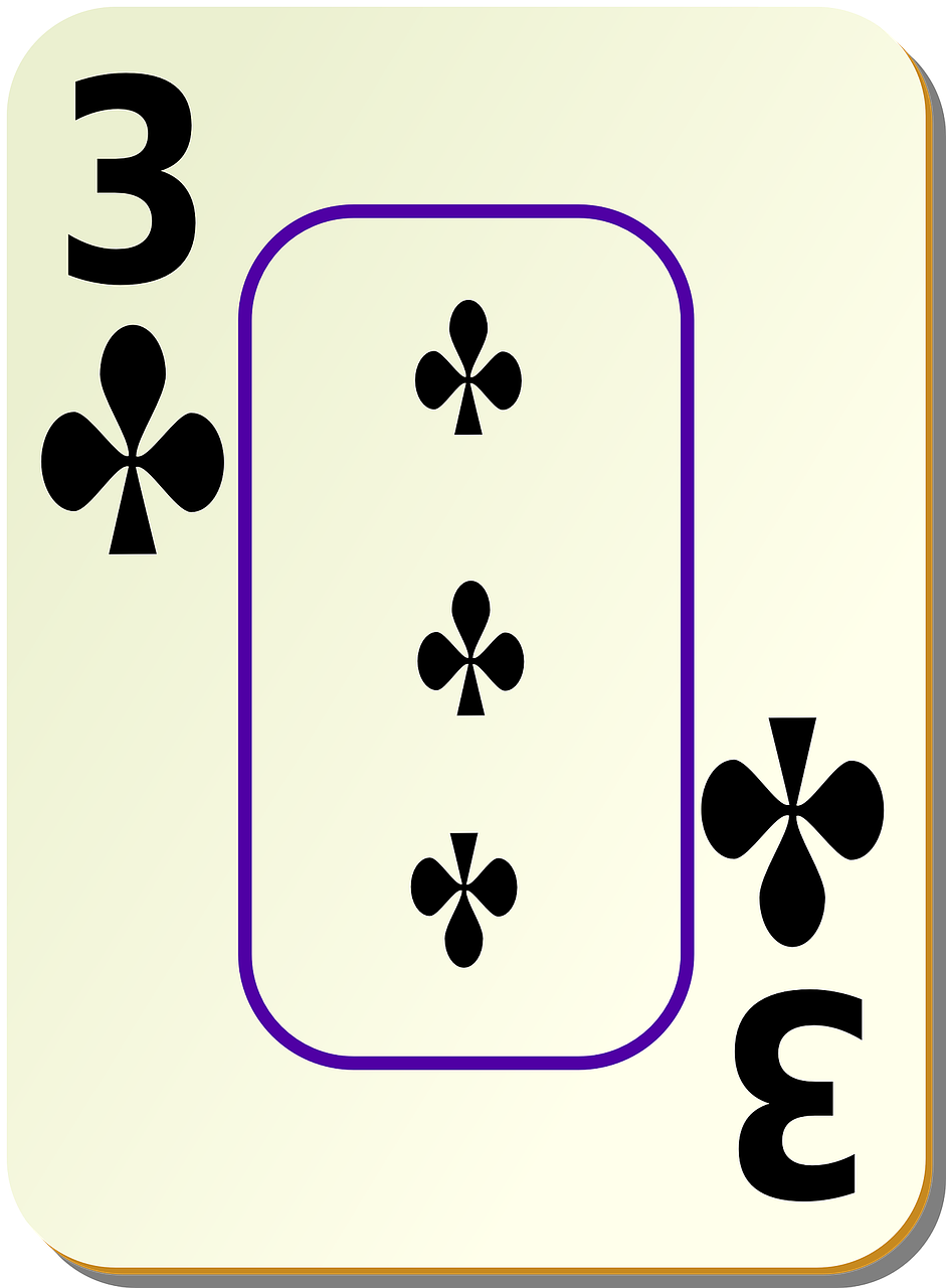 Three of Clubs Card