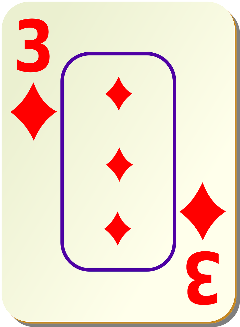 Three of Diamonds Card