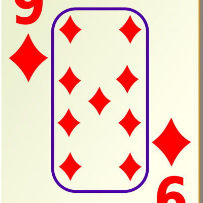 nine diamonds card illustration