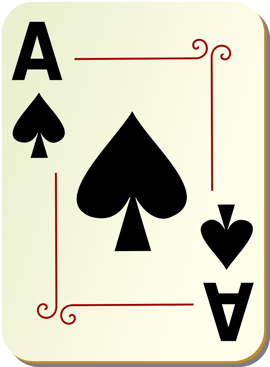 Ace of Spades Card. 