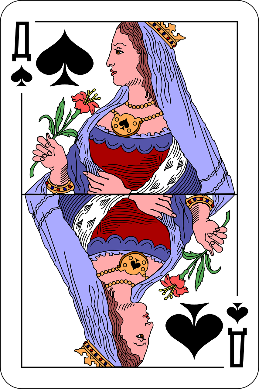 queen of spades card illustration
